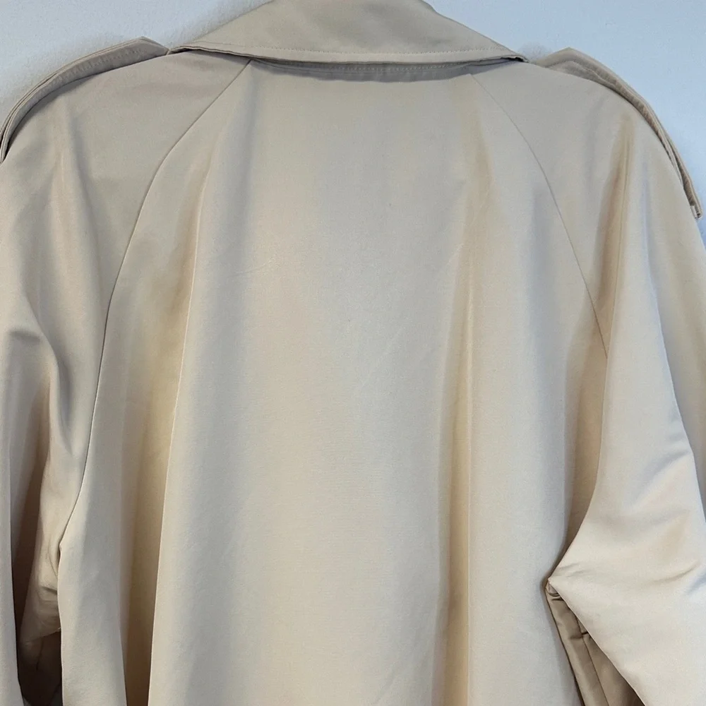 PrettyLittleThing Stone Woven Oversized Trench Coat Women's Size XL - Picture 12 of 13